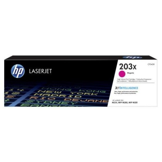 HP CF543X (203X) Kırmızı Orjinal Toner Yüksek Kapasite - M254dw / M280nw (T9700)