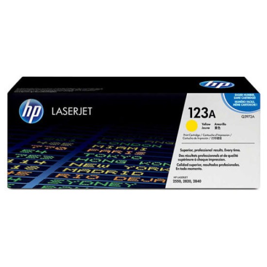 HP Q3972A (123A) Sarı Orjinal Toner - LaserJet 2550 (T8174)