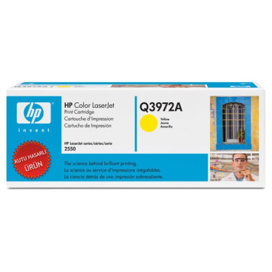 HP Q3972A (123A) Sarı Orjinal Toner - LaserJet 2550 (C) (T8173)