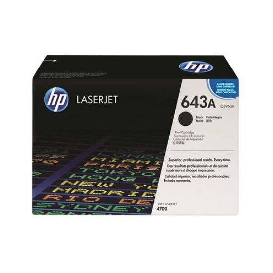 HP Q5950A (643A) Siyah Orjinal Toner - Laserjet 4700 (T11454)