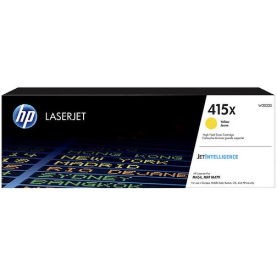 HP W2032X (415X) Sarı Orjinal Toner Yüksek Kapasite - Laserjet Pro M454 / M479 (T11315)