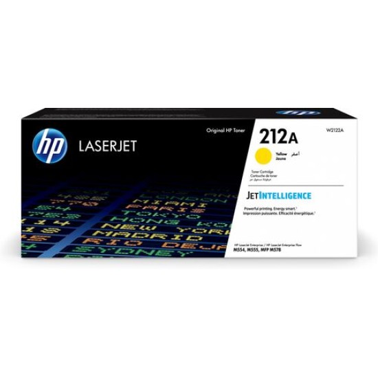 HP W2122A (212A) Sarı Orjinal Toner Yüksek Kapasite - M554dn / M555dn (T15118)