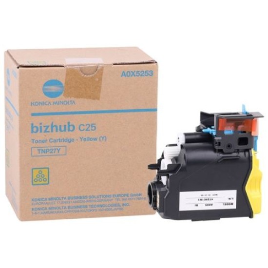 Konica Minolta TNP-27Y (A0X5252) Sarı Orjinal Toner - Bizhub C25 (T9046)