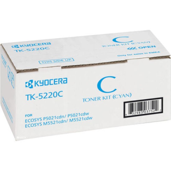 Kyocera TK-5220C (1T02R9CNL1) Mavi Orjinal Toner - P5021 / M5521 (T9233)