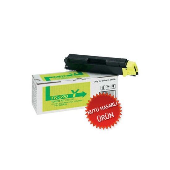 Kyocera TK-590Y (1T02KVANL0) Sarı Orjinal Toner - FS-C2026 / C2126 (C) (T15130)