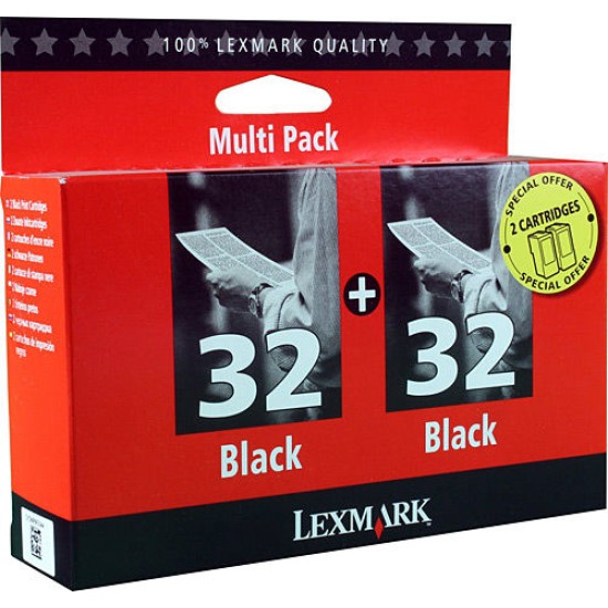 Lexmark 32+32 80D2956 İkili Paket Siyah Kartuş - X3350 / X5470 (T9765)