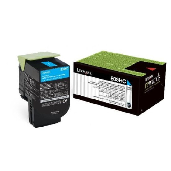 Lexmark 80C8HCE (808HCE) Mavi Orjinal Toner - CX410 / CX510 (T9252)