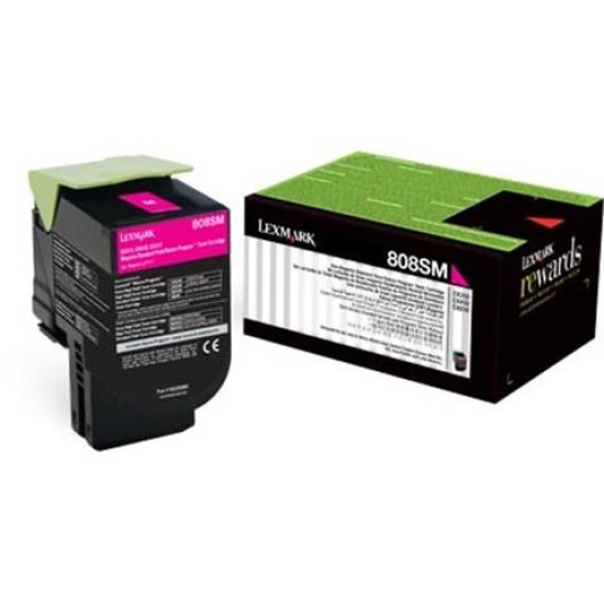 Lexmark 80C8SM0 (808SM) Kırmızı Orjinal Toner - CX310 / CX410 (T8297)