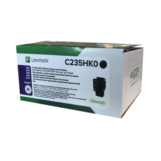 Lexmark C235HK0 Siyah Orjinal Toner - C2240 / C2325dw (T12869)