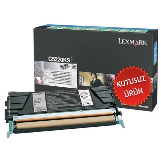 Lexmark C5220KS Siyah Orjinal Lazer Toner - C522 / C524 (U) (T9070)