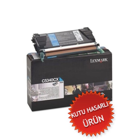 Lexmark C5340CX Mavi Orjinal Toner - C524 / C534 (C) (T15284)