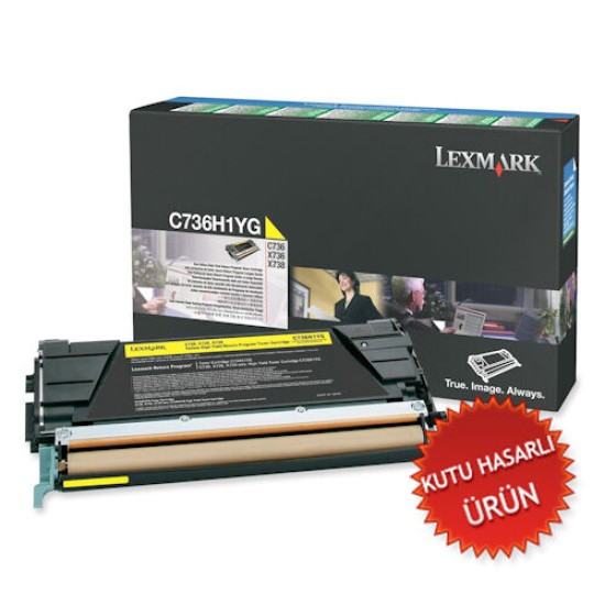 Lexmark C736H1YG Sarı Orjinal Toner - C736 / X736 (C) (T14575)