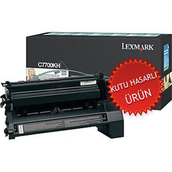 Lexmark C7700KH Siyah Orjinal Toner Yüksek Kapasite - C770 / C772 (C) (T8657)