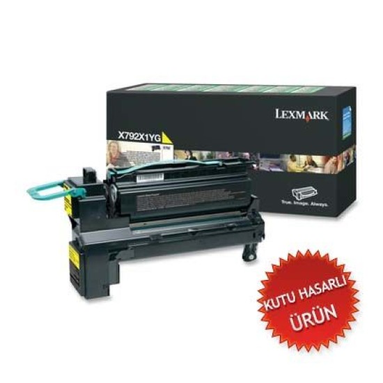 Lexmark X792X1YG Sarı Orjinal Toner - X792de (C) (T8979)