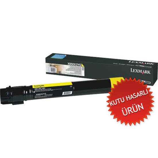 Lexmark X950X2YG Sarı Orjinal Toner - X950de / X952de (C) (T11856)