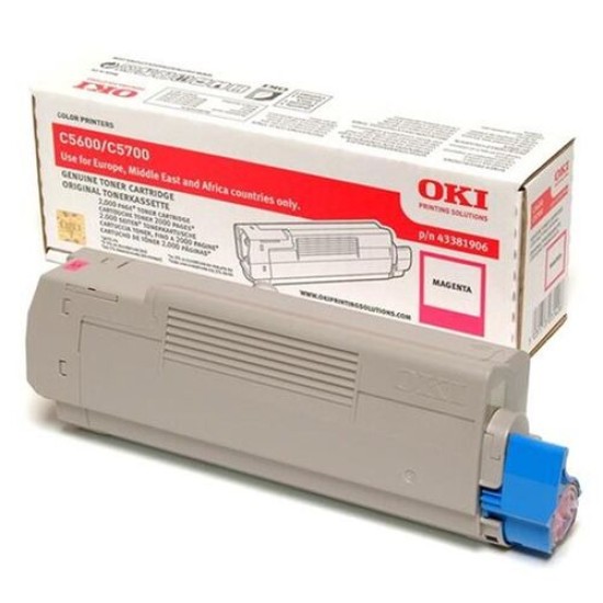 OKI 43381906 Kırmızı Orjinal Toner - C5600 / C5700 (T14810)