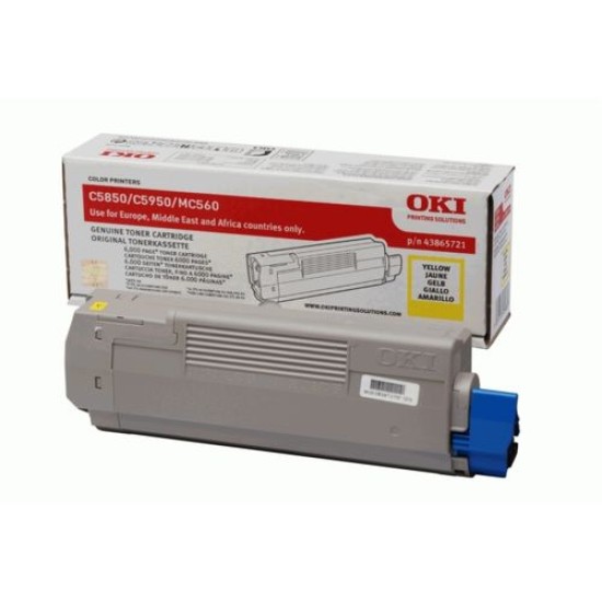 OKI 43865721 Sarı Orjinal Toner - C5850 / C5950 (T12191)