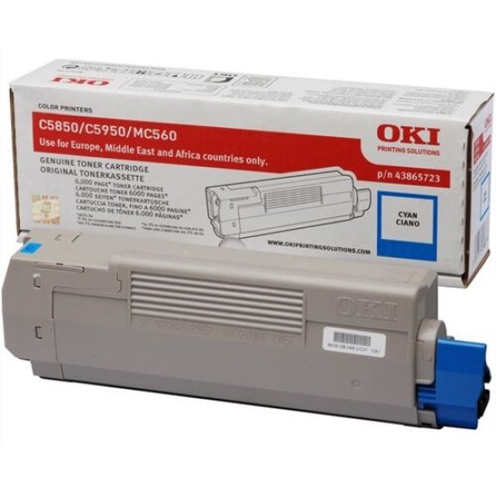 OKI 43865723 Mavi Orjinal Toner - C5850 / C5950 (T14662)