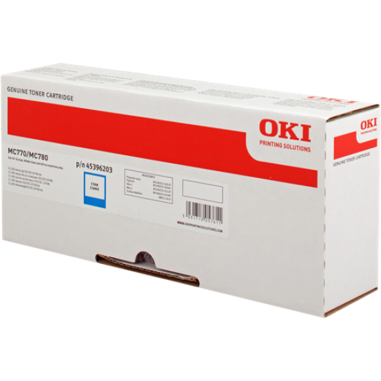 OKI 45396203 Mavi Orjinal Toner - MC770 / MC780 (T8008)