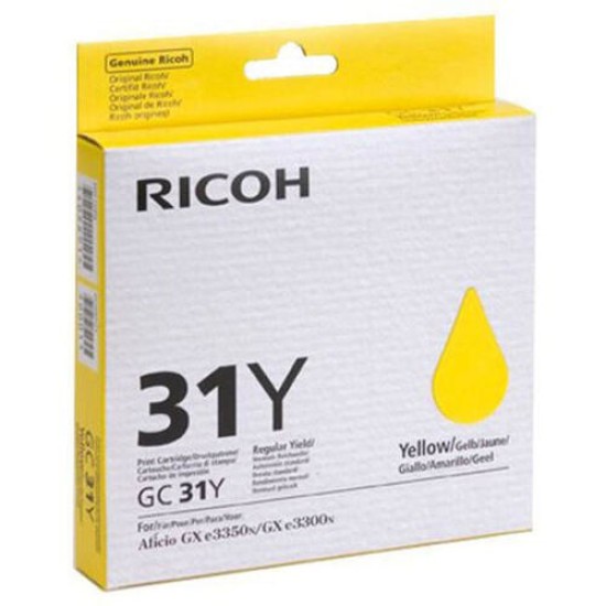 Ricoh GC-31 Sarı Orjinal Kartuş (405691) GXe3300N, GXe3350N, GXe5550N, GXe7770N (T12298)