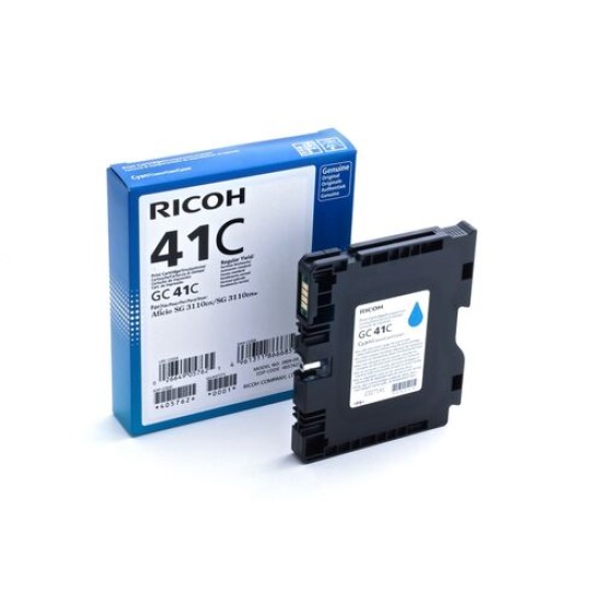 Ricoh GC41C 405762 Geljet Mavi Orjinal Kartuş SG2100 / SG3110 / SG3100 (T15773)