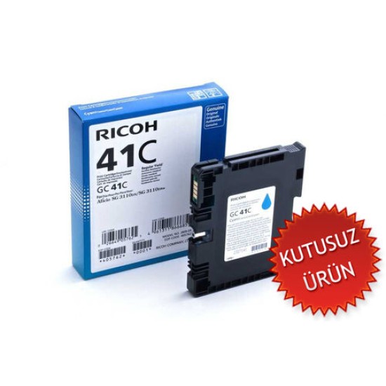 Ricoh GC41C 405762 Geljet Mavi Orjinal Kartuş (U) (T15970)