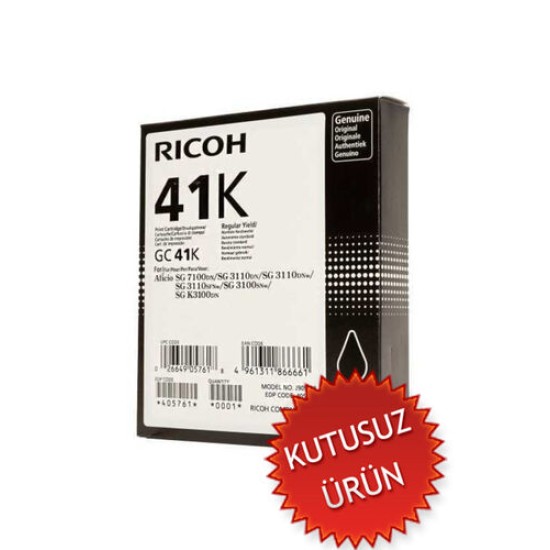 Ricoh GC41K 405765 Geljet Siyah Orjinal Kartuş SG2100 / SG3110 (U) (T15281)