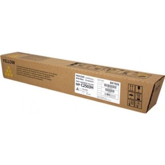 Ricoh MP-C2503H Sarı Orjinal Toner 841926 - MP-C2503 / MP-C2011 (T8876)