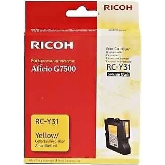 Ricoh RC-Y31 Sarı Orjinal Kartuş - G7500 (T17532)