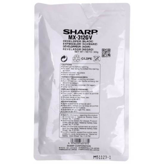 Sharp MX-312GV Orjinal Developer - MX-M260 / MX-M310 (T10903)