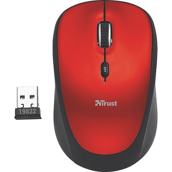 Trust Yvi Kablosuz Kırmızı Mini Mouse (TRU19522) (T17603)